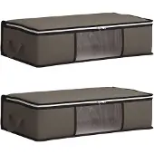 vidaXL : Boîtes de rangement avec fenêtre transparente sur le côté, lot de 2, 50,4 L
