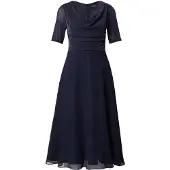 Vera Mont Robe de cocktail bleu foncé