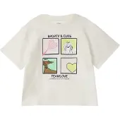 s.Oliver T-Shirt crème / vert gazon / rosé / noir