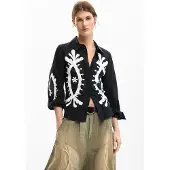 Desigual Chemisier noir / blanc