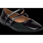 Bianco Ballerines à lanières 'ROSE' noir