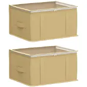 vidaXL : Boîtes de rangement avec fenêtre transparente, lot de 2, 33,6 L