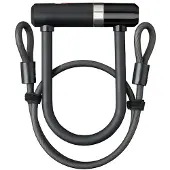 Axa Antivol U avec câble - - Newton 150 - Longueur 15 cm - Câble 100 cm - Niveau de sécurité 8 - Acier trempé