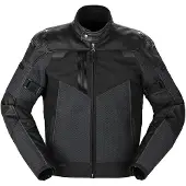 Spidi Blouson de moto en cuir Vent Pro, noir, taille 48