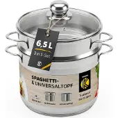 Kruger Pot de spaghetti, Poêle + casserole, Argent