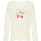 Vivance T-shirt vert clair / rose / canneberge / blanc naturel