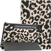 IMoshion Coque tablette Design Trifold pour Samsung Galaxy Tab S9 11.0 pouces / S10 Lite / S10 FE / S9 FE 10.9 pouces - Leopard