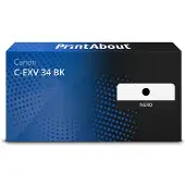 PrintAbout Toner compatible pour Canon C-EXV 34 BK - Noir