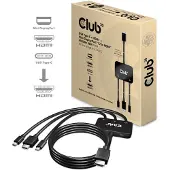 Club 3D Adaptateur actif multiport vers HDMI 4K60Hz (HDMI, HDMI), Adaptateur vidéo, Noir