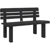 vidaXL Banc de jardin anthracite 110x52x71 cm Polypropylène