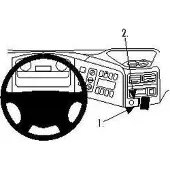 Brodit 854180 Support voiture Mercedes Benz Atego, Support pour smartphone, Noir