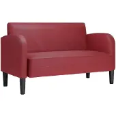 vidaXL Canapé deux places vin rouge 110 cm similicuir
