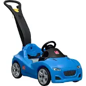 Step2 Whisper Ride Cruiser Runabout en Bleu - Poussette / Runabout avec barre de poussée - Pour les enfants à partir de 1,5 ans