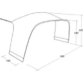 Outwell Wakefield M Tent Connector Argenté