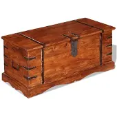 vidaXL Coffre de rangement Bois massif