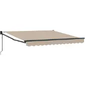 vidaXL , store enroulable beige, 350 x 250 cm, polyester et métal