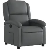 vidaXL Fauteuil inclinable gris similicuir