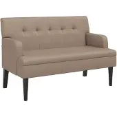 vidaXL Banc avec dossier cappuccino 112x65,5x75 cm similicuir