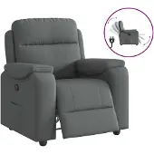 vidaXL Fauteuil relax, tissu, gris foncé