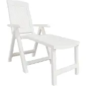 vidaXL Bain de soleil blanc plastique
