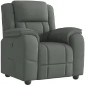 vidaXL Fauteuil relax, tissu, gris foncé
