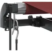 vidaXL Store automatique avec LED rouge vin 450x350 cm