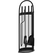 vidaXL set de 5 outils pour cheminée 23x15x66 cm acier