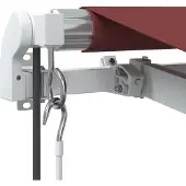 vidaXL Store automatique avec LED rouge vin 450x350 cm