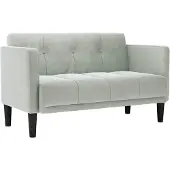 vidaXL Canapé deux places gris clair 111 cm velours