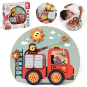 ClassicWorld CLASSIC WORLD Tableau d'activités multifonctionnel 6 en 1 « Les pompiers »
