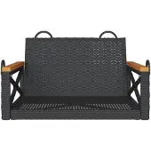 vidaXL Fauteuil suspendu Noir 63x62x40 cm Poly rotin