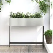 vidaXL Planteur de jardin surélevé Argent 100 x 26 x 82 cm