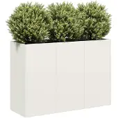 Super Merchant Jardinière blanc 120x40x80 cm acier laminé à froid