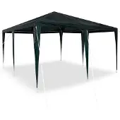 vidaXL Tente de réception verte 400 x 400 x 266 cm en polyéthylène et acier