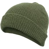 Mil-Tec Hommes, Bonnet, Bonnet en laine - Olive, Vert