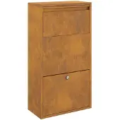vidaXL Boîte de dépôt de colis avec porte Marron 44 x 22 x 82 cm Acier
