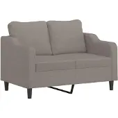 vidaXL Ensemble de canapés 3 pièces avec coussins Tissu Taupe