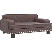 vidaXL Canapé pour enfants brun 70x45x30 cm similicuir