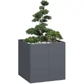 vidaXL Jardinière anthracite 80x80x80 cm acier