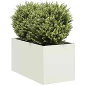 vidaXL Bac à plantes blanc 40x80x40 cm Acier laminé à froid