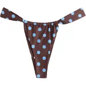 Next Bas de bikini bleu clair / marron