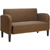 vidaXL Canapé deux places marron 110 cm similicuir