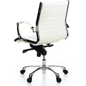 Hjh OFFICE Siège De Bureau / Fauteuil De Direction Parma 10, Cuir Crème, Chromé Hjh Office