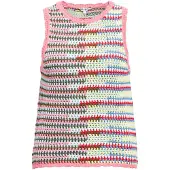 Object Tops en tricot 'OBJMiss' bleu clair / vert foncé / pitaya / rouge