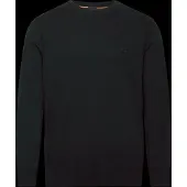 BOSS Pull en maille de coton à logo brodé