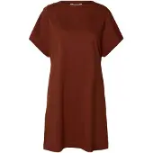 Selected Coton - Manches Courtes Mini-robe Femme Rouge XL