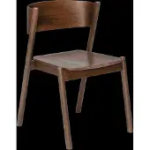 Hubsch Chaise oblique marron foncé
