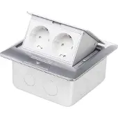 LEDmaxx ALU1X2S Prise de sol IP20, aluminium, 230 V, 2000 W