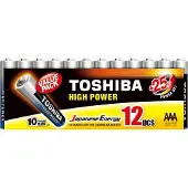 Toshiba Piles alcalines HIGH POWER LR03 AAA 1.5V PACK 12pcs