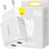 Tactical Chargeur rapide compact, 2X Usb, 10.5W (Blanc)